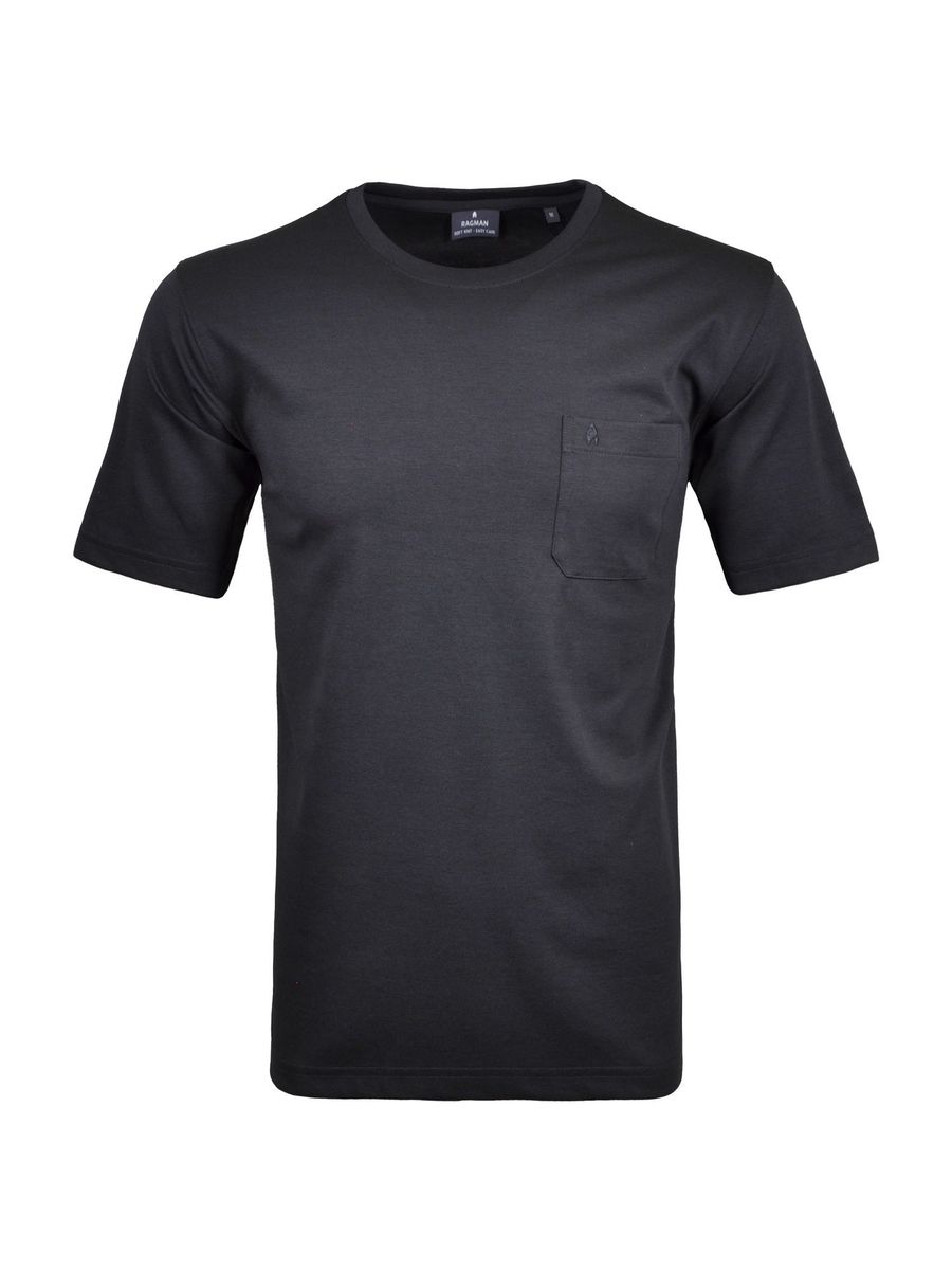 Klassisches T-Shirt mit Rundhalsausschnitt und Tasche