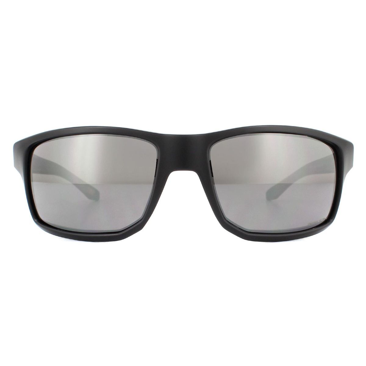 Matte Schwarze Rechteckige Wrap-Sonnenbrille