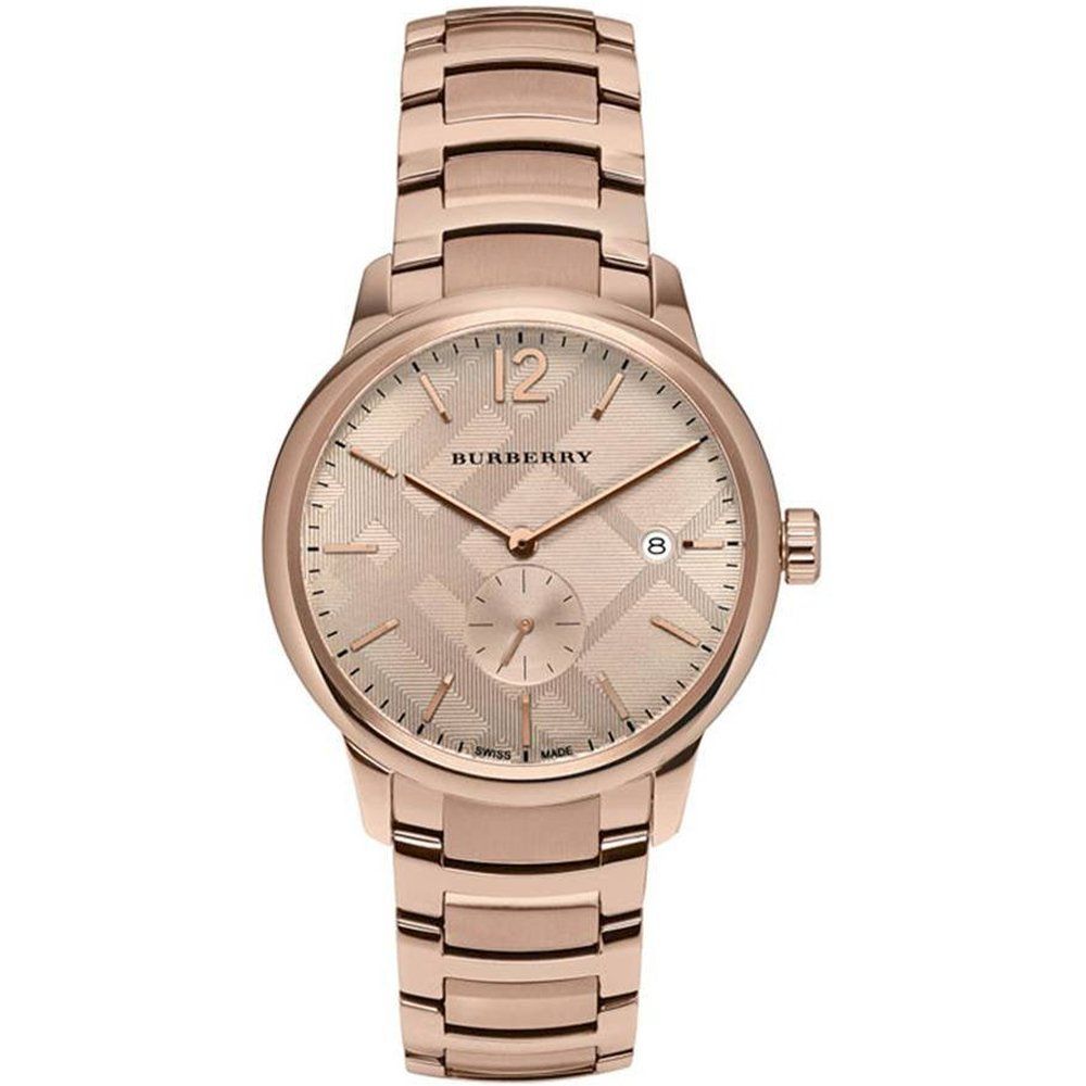 Roségoldfarbene Edelstahl-Uhr