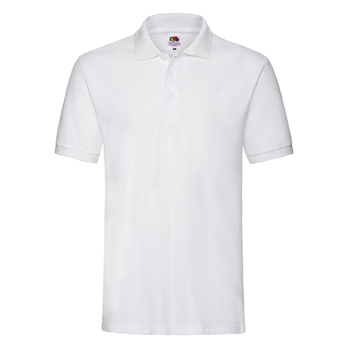 Klassisches weißes Piqué-Poloshirt