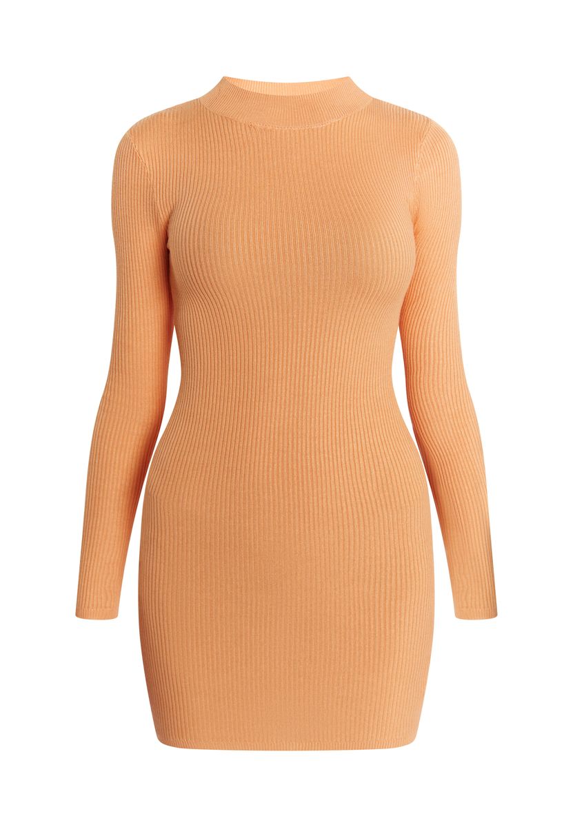 Mymo Strickkleid mini Damen orange