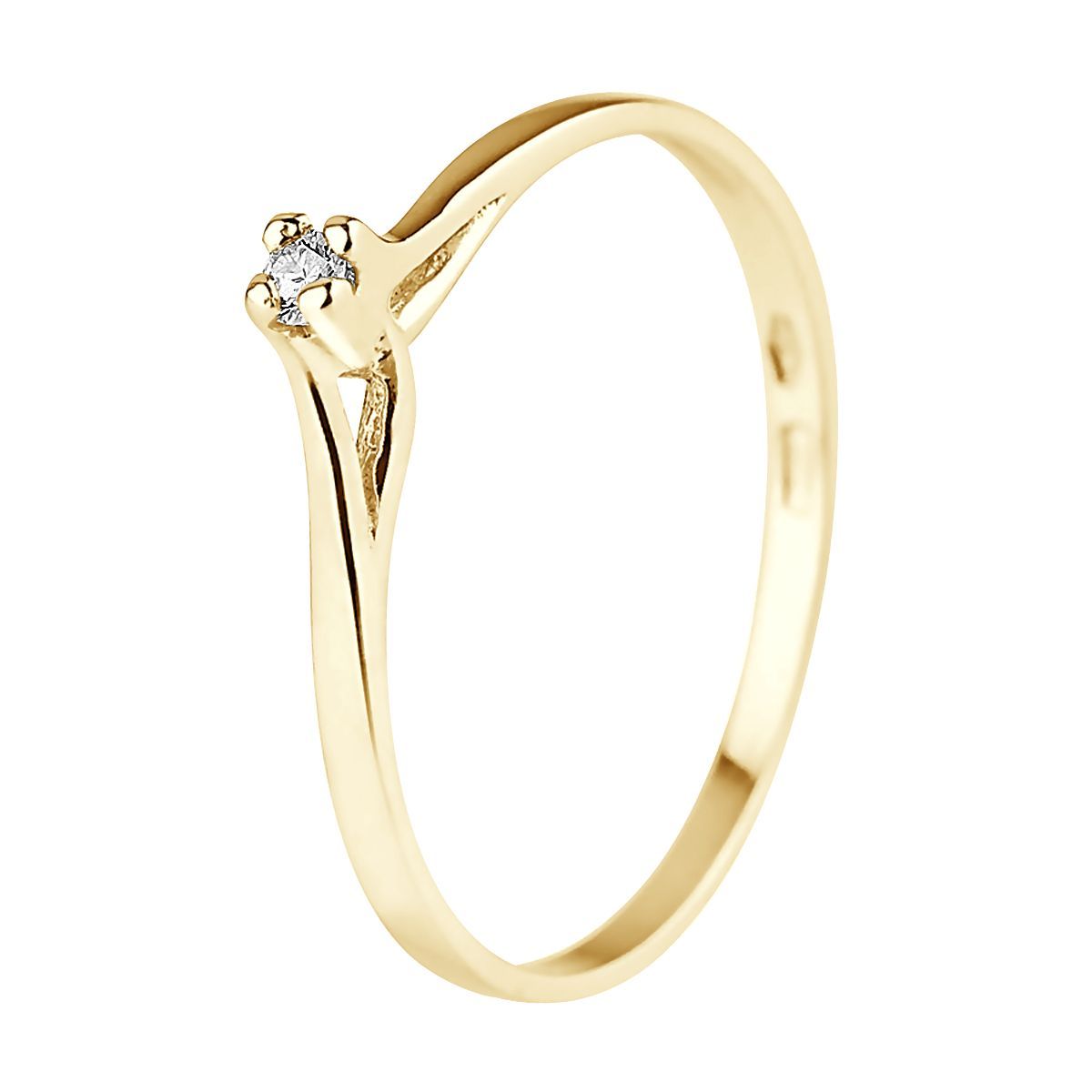 Solitär Diamant Gelbgold Ring