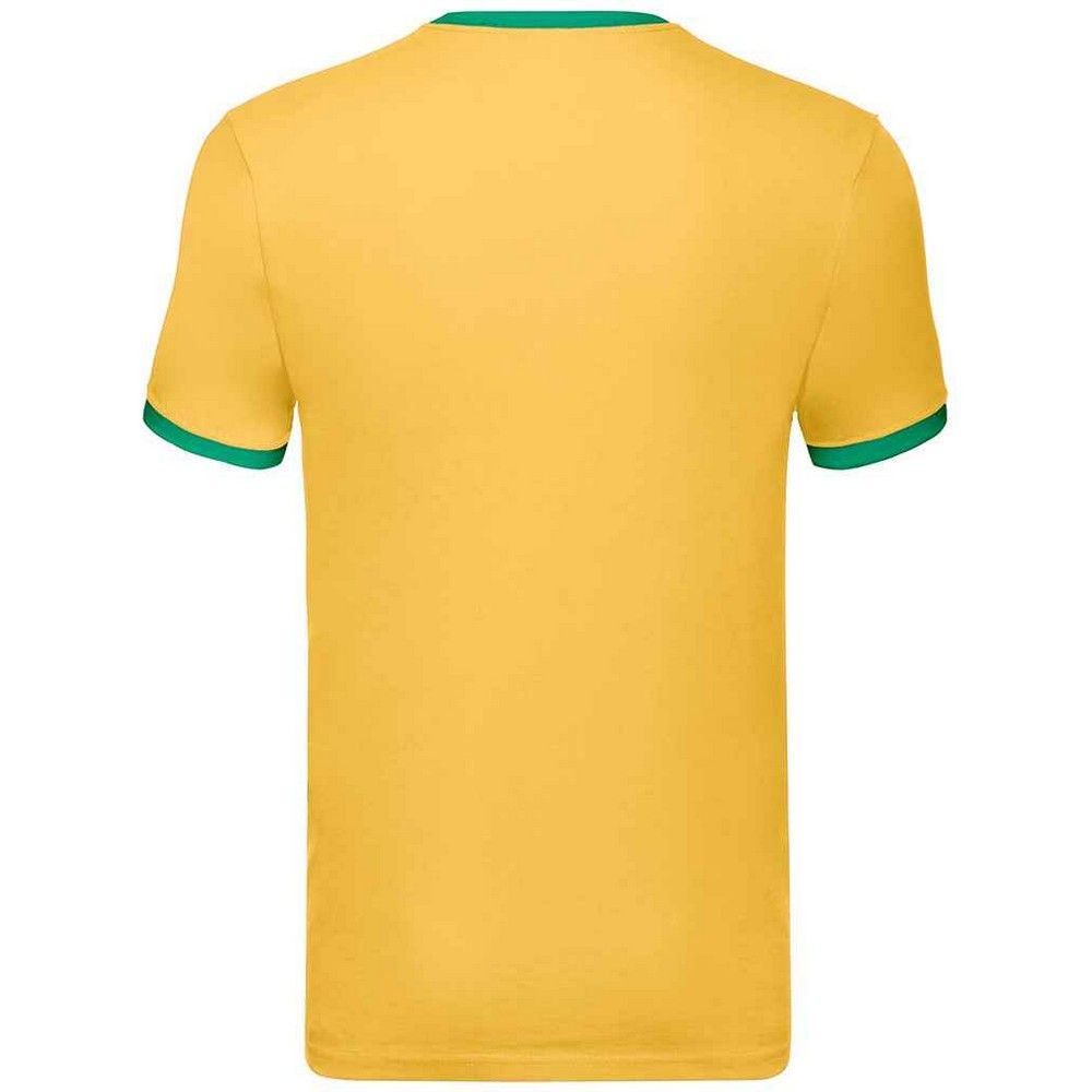 Klassisches Ringer-T-Shirt mit Kontrastbesatz