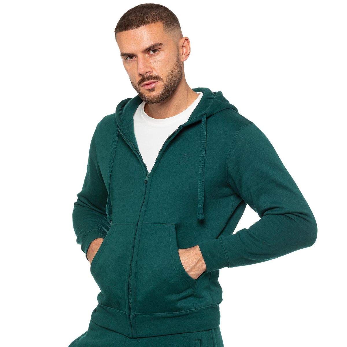 Herren Zip-Up Hoodie mit Taschen
