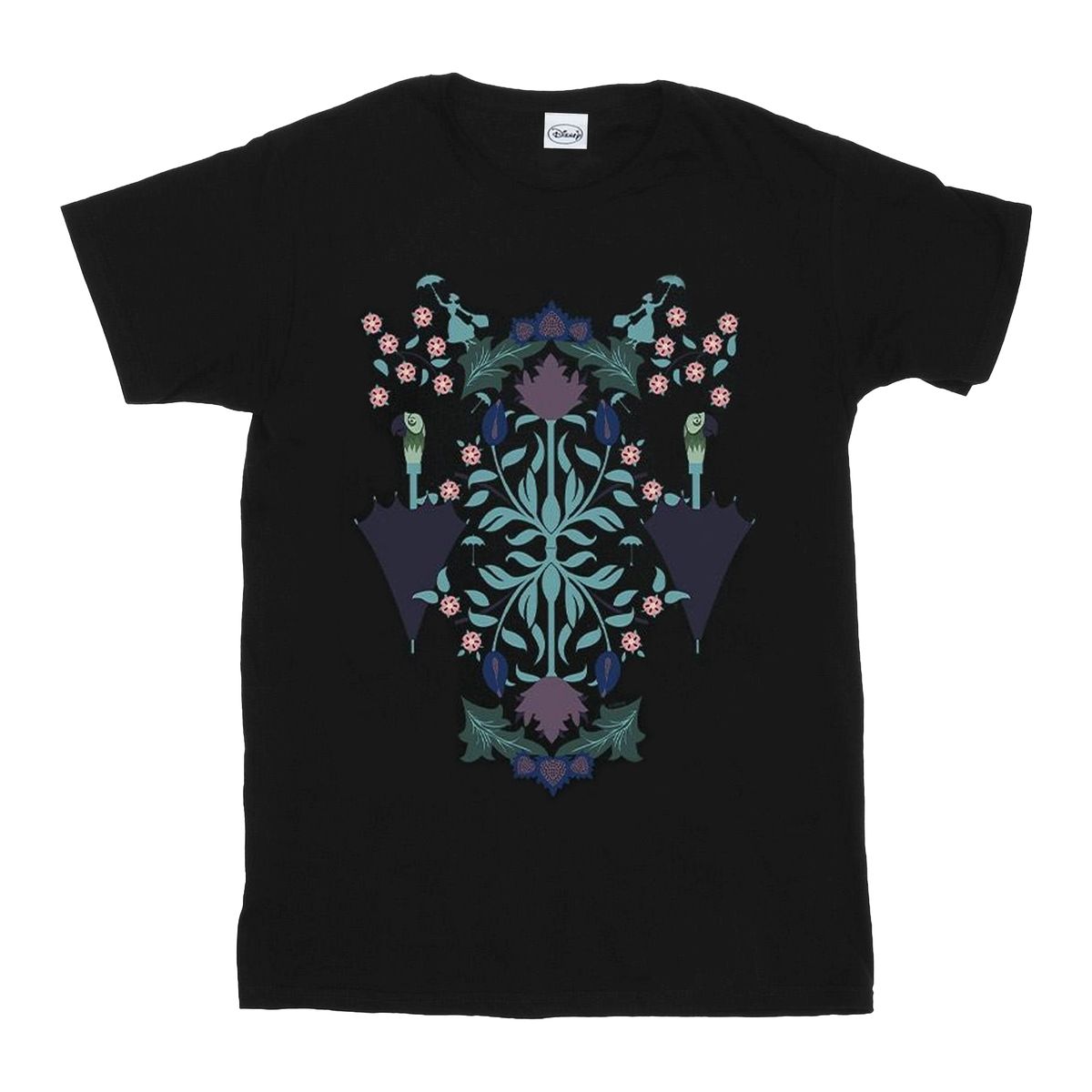 Mary Poppins Blumenmuster Grafik T-Shirt