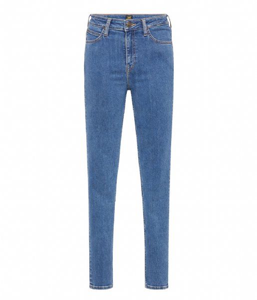 Hochtaillierte Slim Fit Jeans