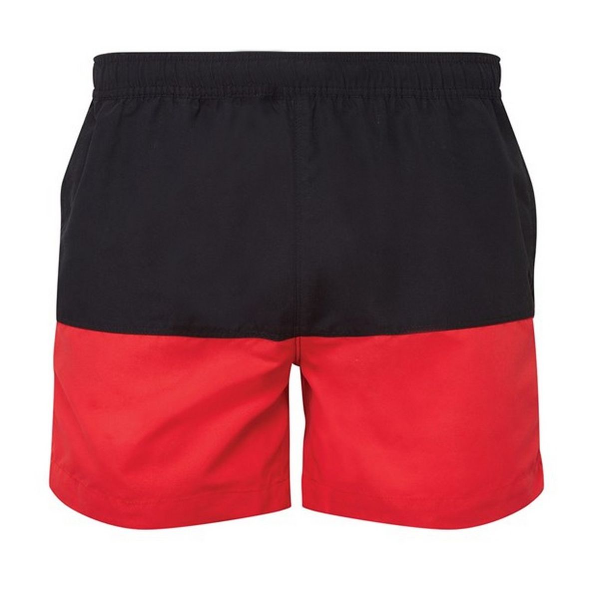 Farbblock-Badeshorts mit Netzfutter