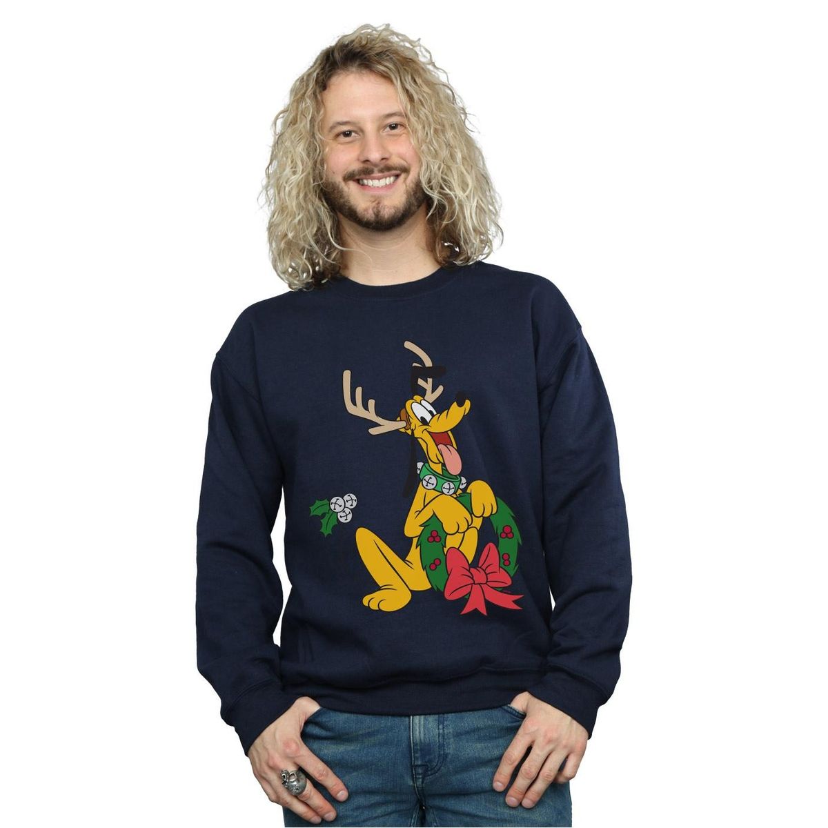 Festliches Pluto Rentier Weihnachts-Sweatshirt