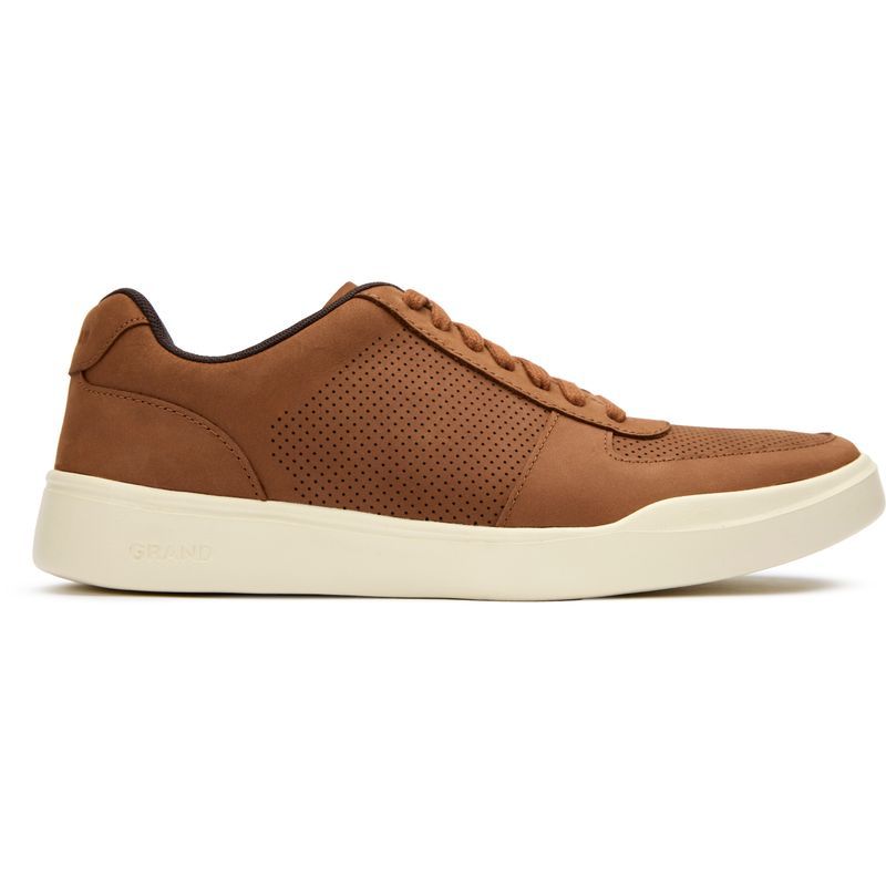 Moderne, perforierte Leder-Freizeit-Sneakers