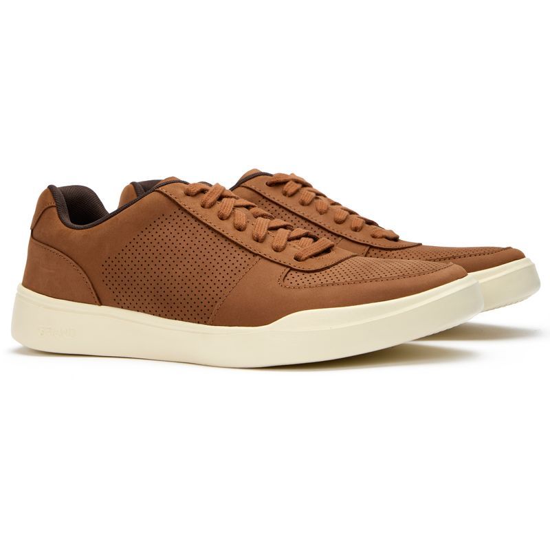 Moderne perforierte Casual Leder-Sneaker