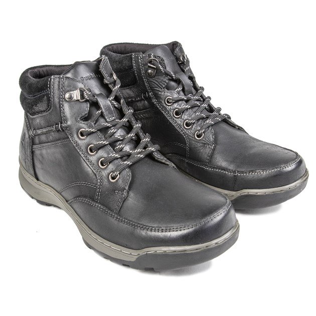 Leder-Alpenstiefel mit Memory Foam