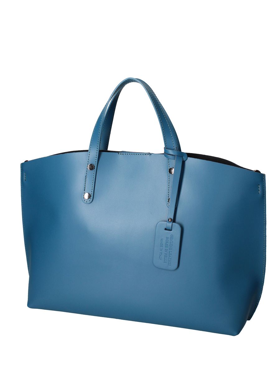 Minimalistische Shopper-Tasche aus Glattleder