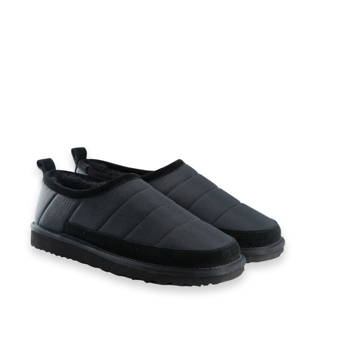 Gepolsterte Mesh-Slipper mit Schafwollfutter
