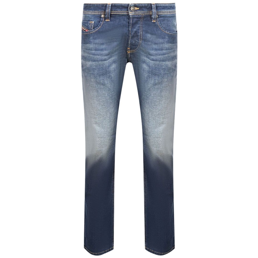 Gerade geschnittene Stone-Washed-Jeans