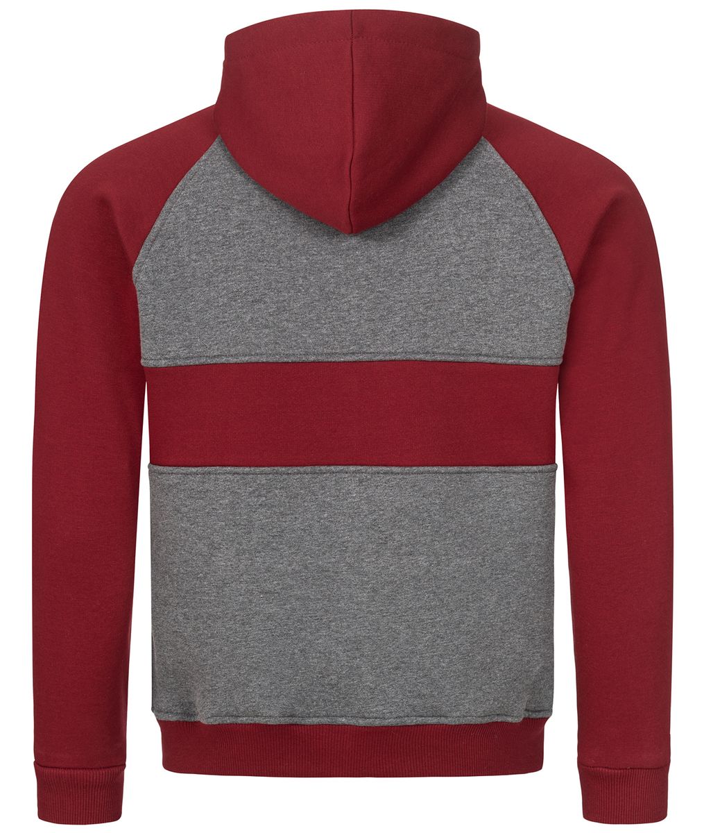 Dreifarbige Sweatjacke mit Kapuze