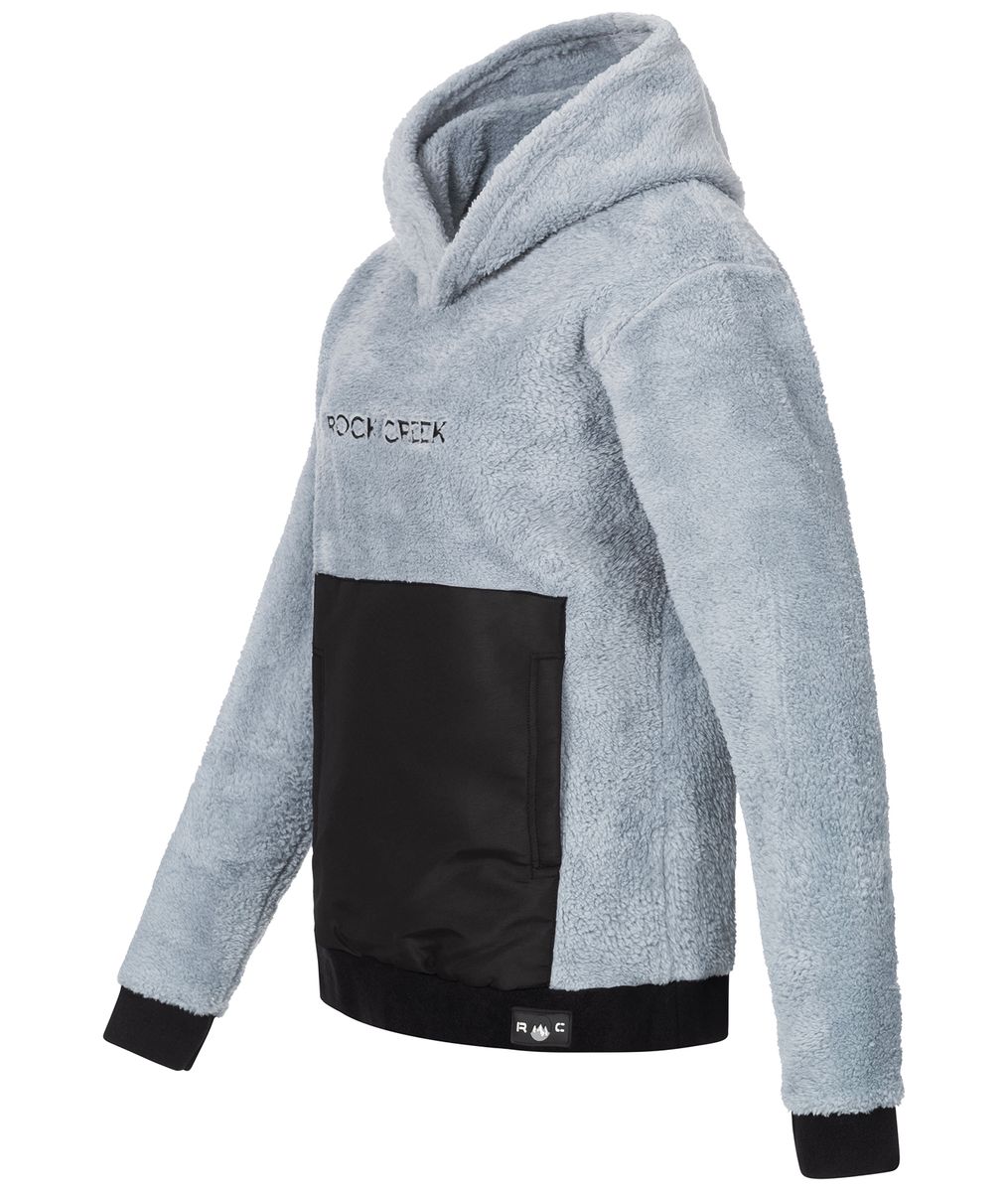 Dreifarbige Sweatjacke mit Kapuze