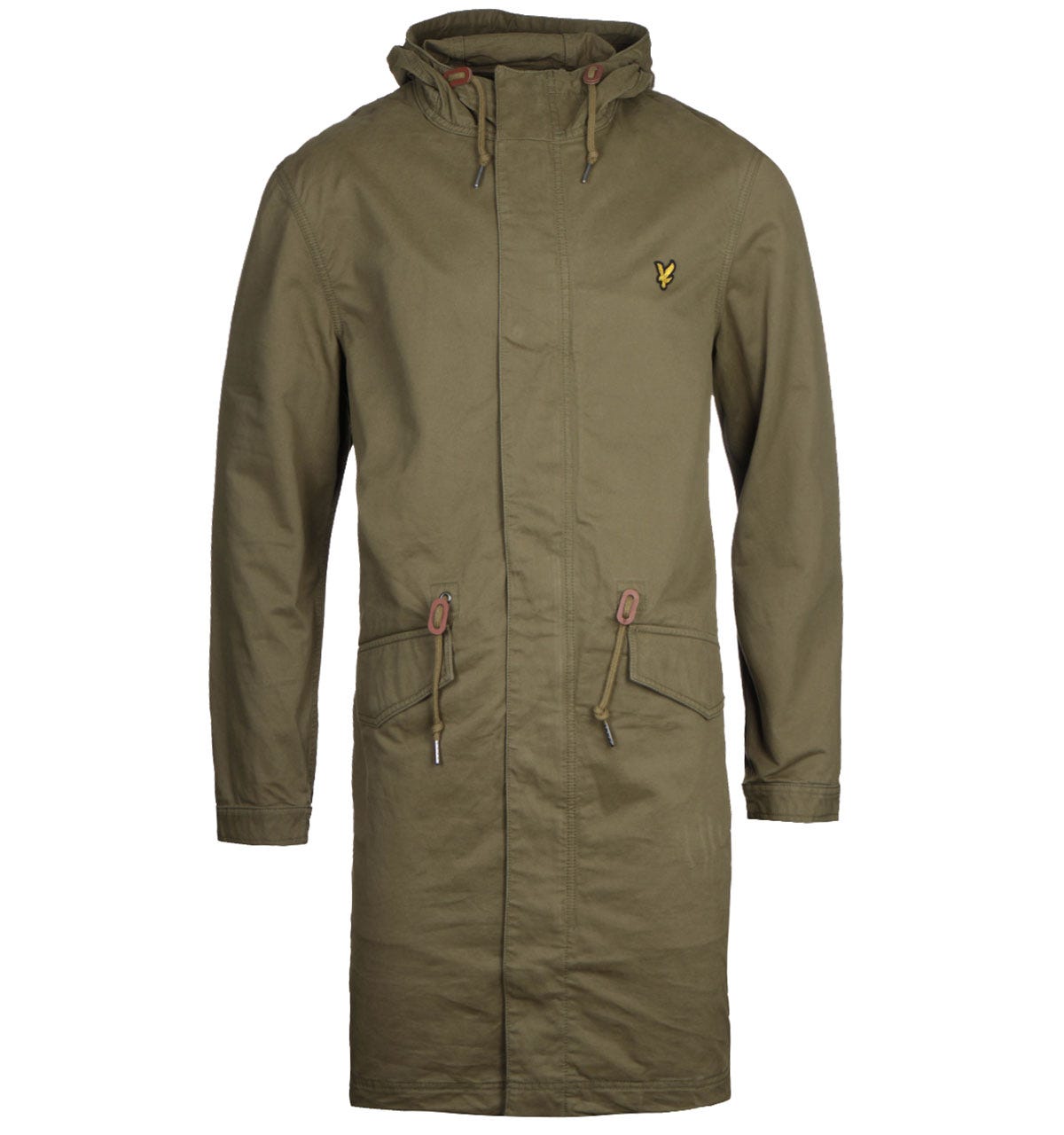 Herren Grüne Fishtail Kapuzenparka Jacke
