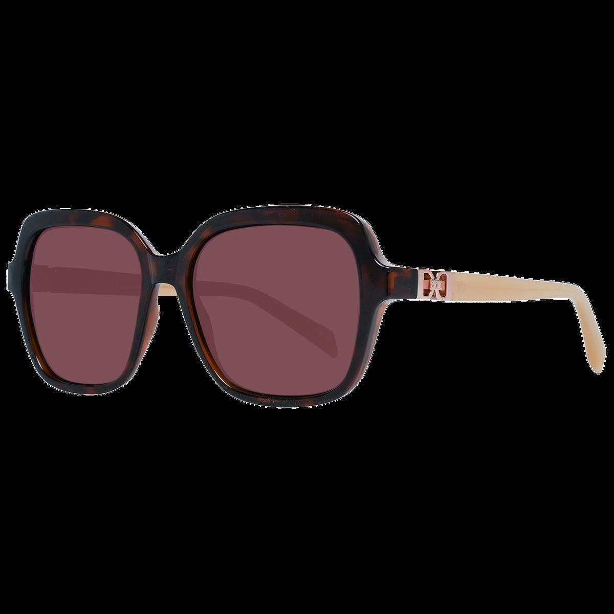 Übergroße quadratische Sonnenbrille in Braun