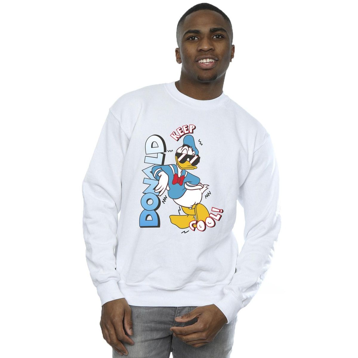 Donald Duck Grafik-Sweatshirt mit Rundhalsausschnitt