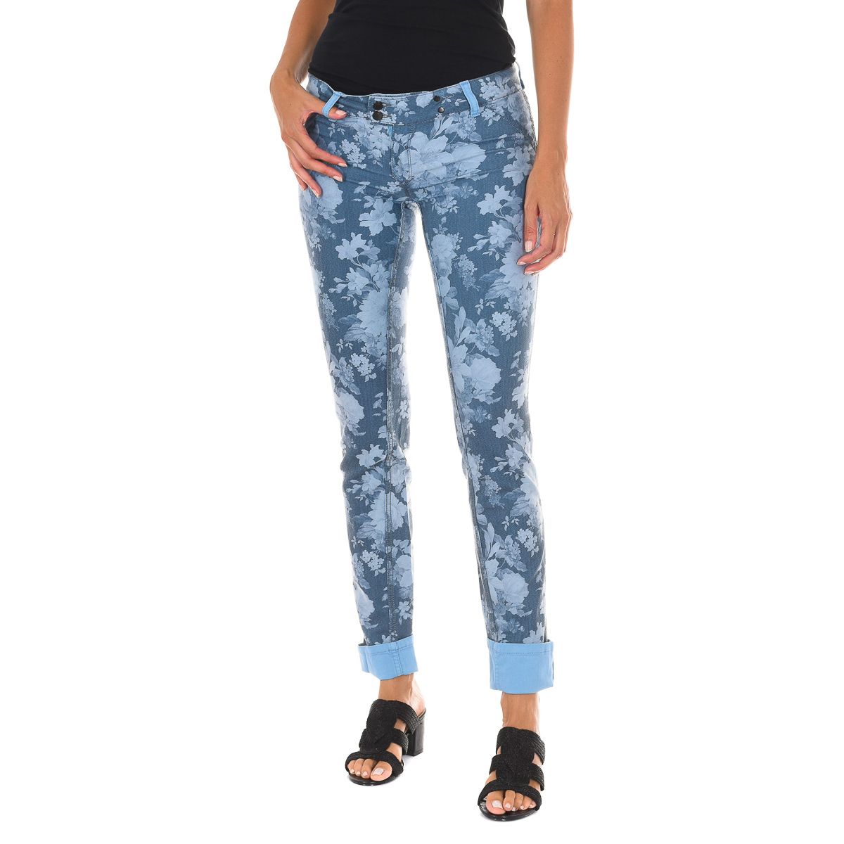 Gerade Baumwolltwillhose