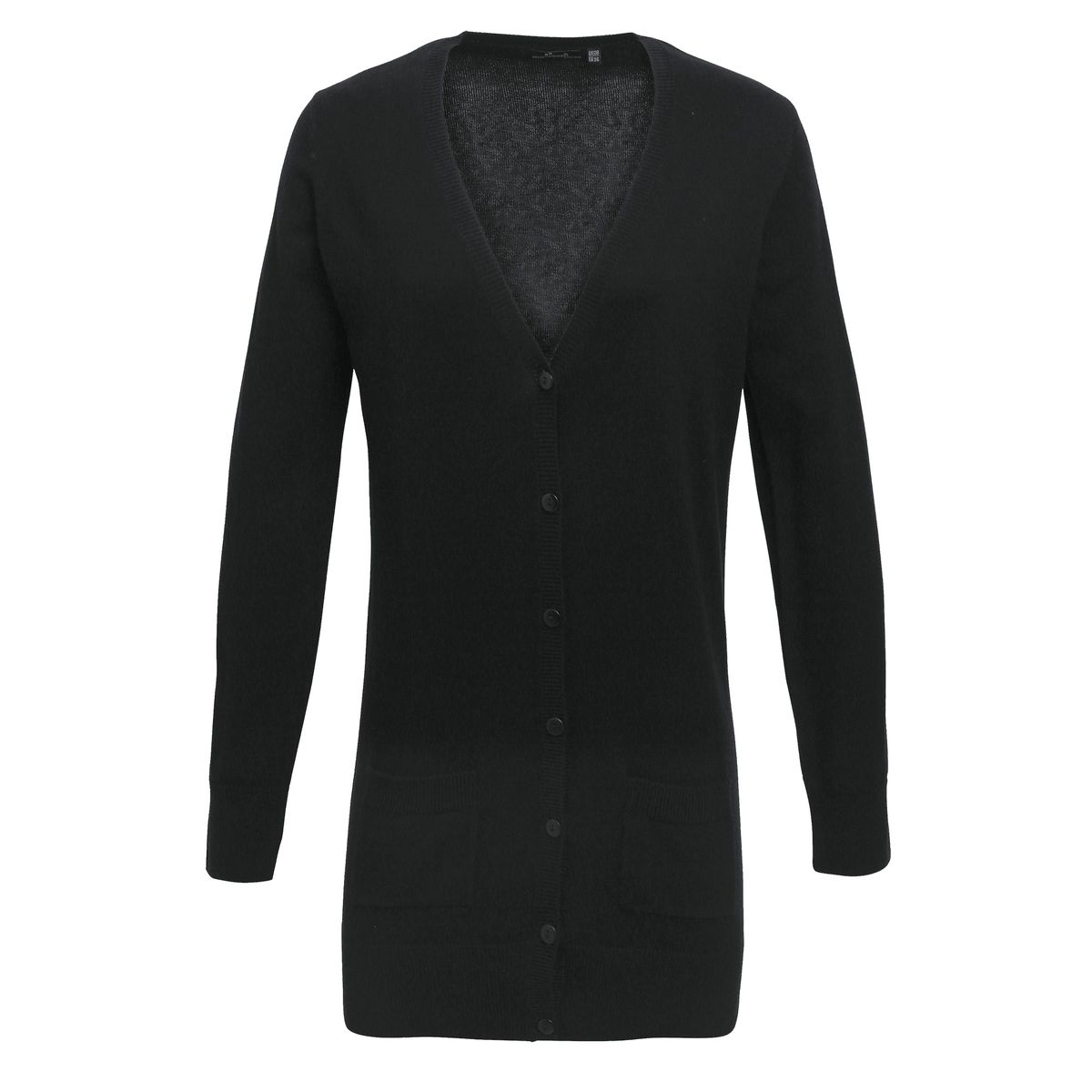 Damen Longline Strickjacke mit V-Ausschnitt