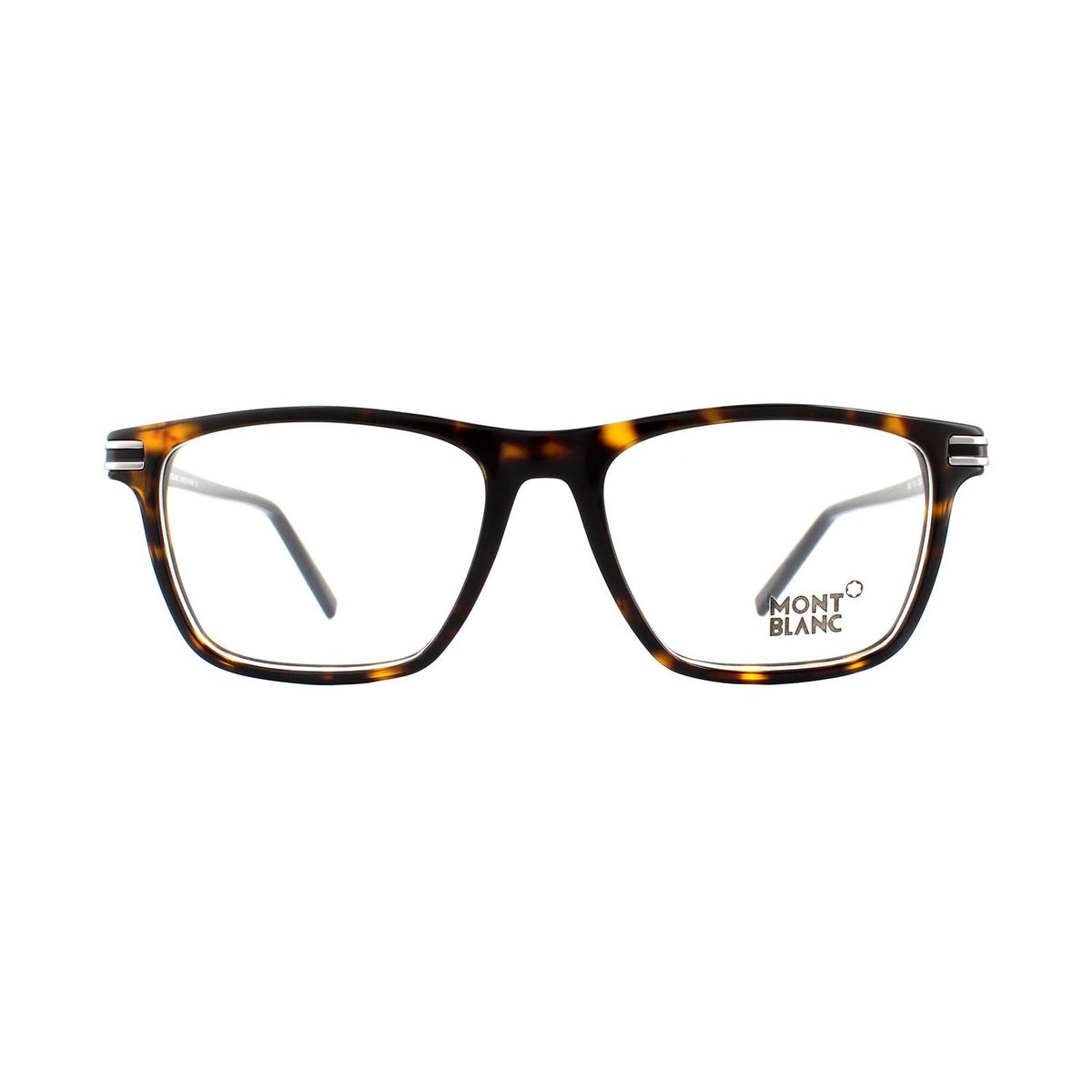 Rechteckige Acetatbrille in Schildpattoptik