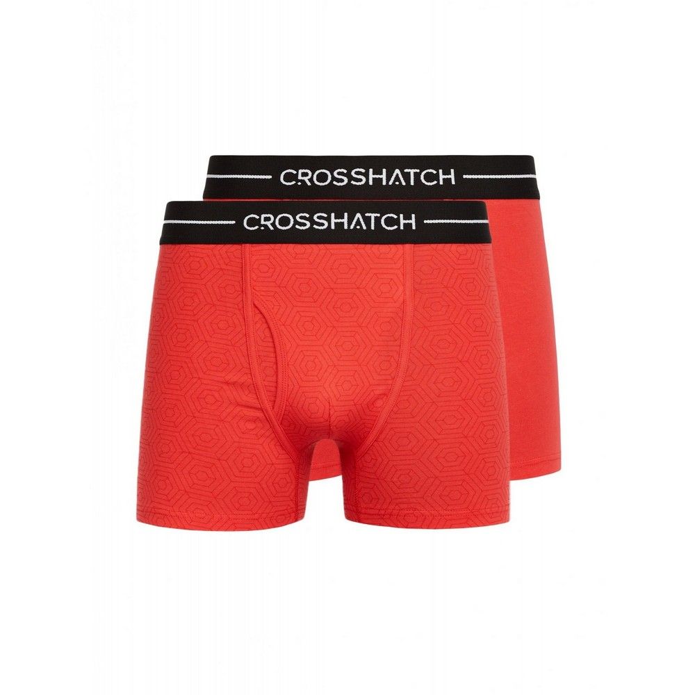Rote Boxershorts mit geometrischem Print