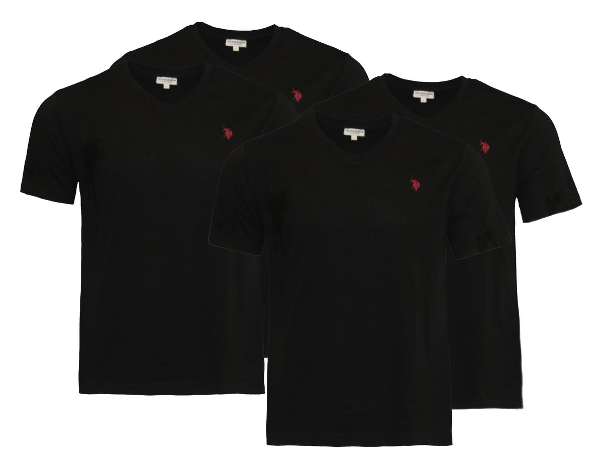 Basic T-Shirt Set mit V-Ausschnitt
