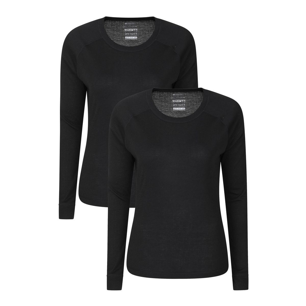 Mountain Warehouse - "Talus" Base Layer Oberteil für Damen (2er-Pack) (Schwarz)