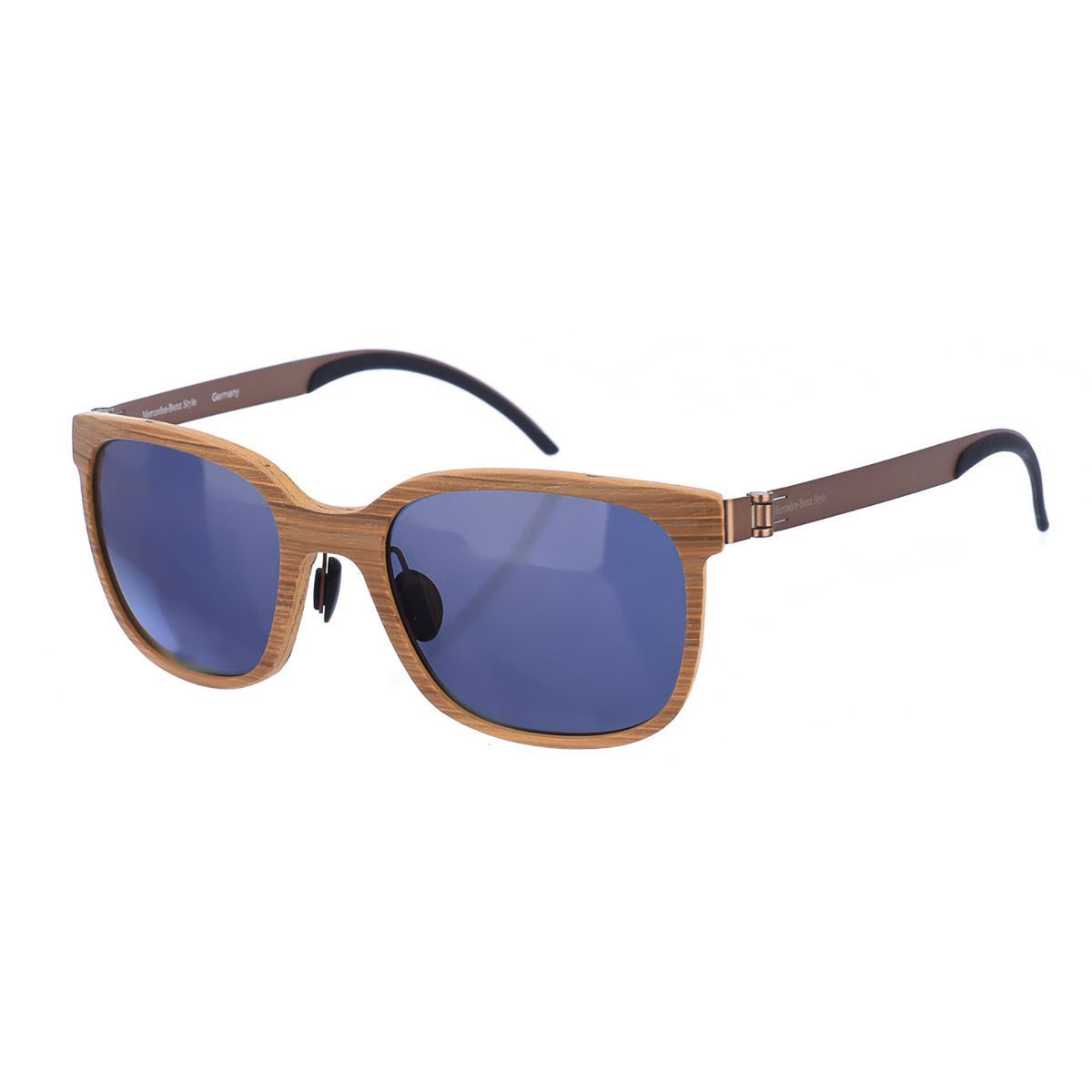 Rechteckige Sonnenbrille in Holzoptik