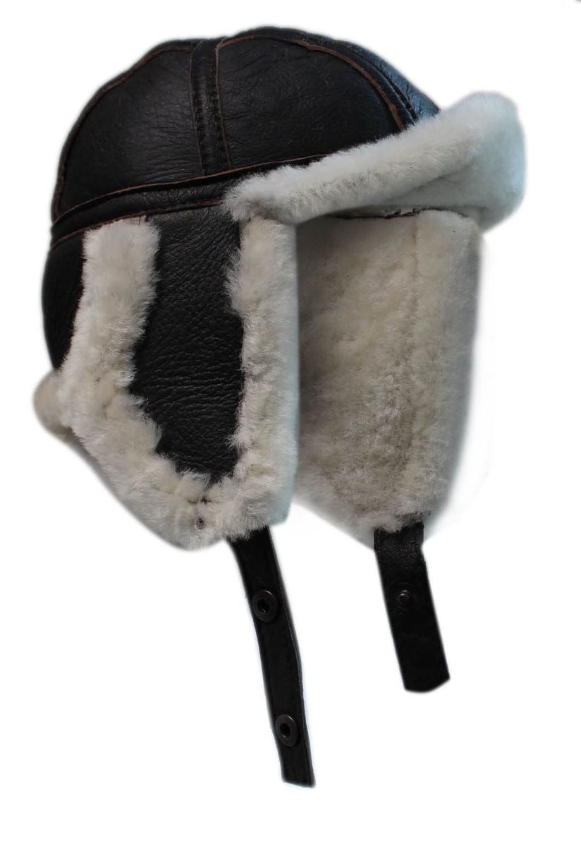 Trappermütze im Fliegerstil mit Shearling