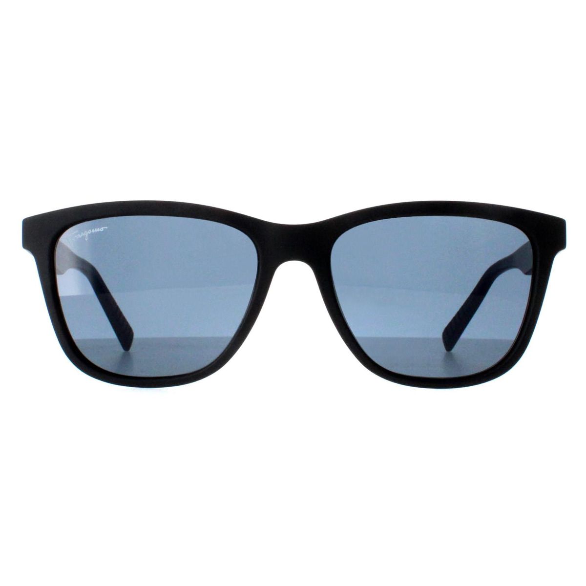 Matte Schwarz Blaue Gläser Sonnenbrille