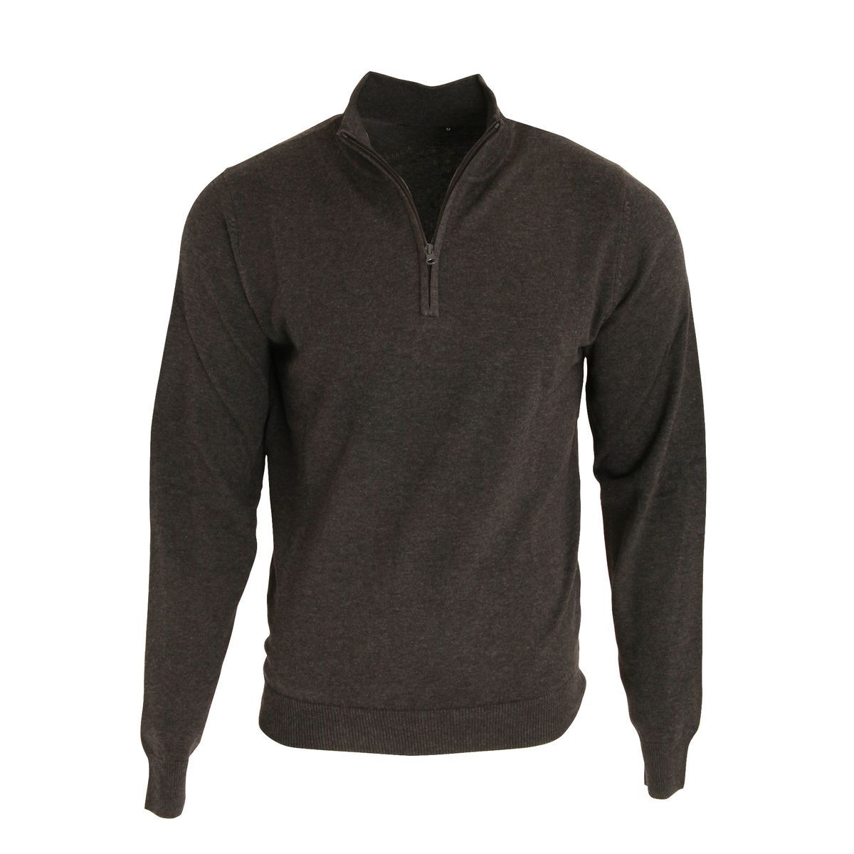 Herren Feinstrickpullover mit Viertelreißverschluss
