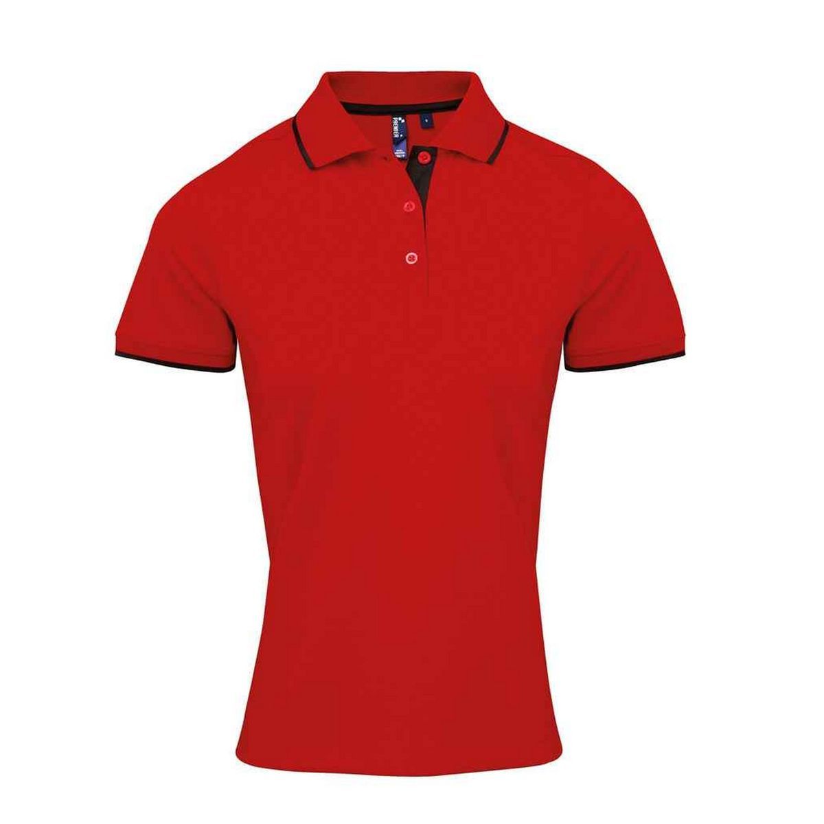 Damen Kurzarm Polo mit Kontrastbesatz