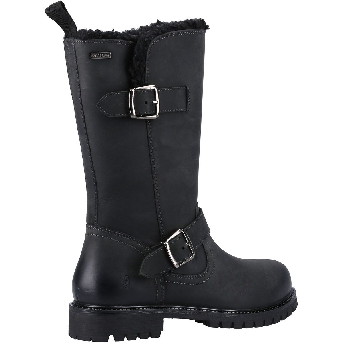 Wasserdichte Lederstiefel mit Lammfellfutter