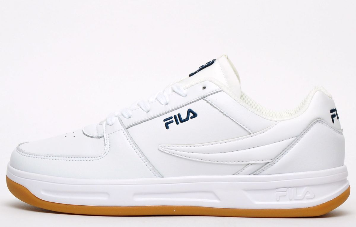 Weißer Low-Top-Sneaker aus Leder