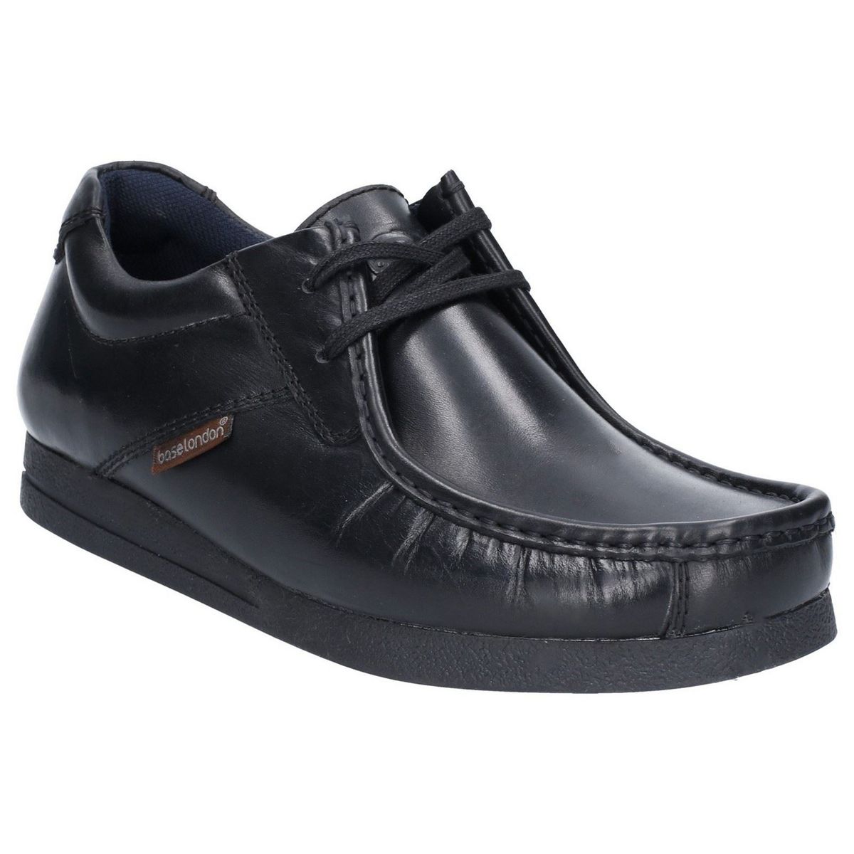 Base London Event Leder Männer Schwarz Schnürschuhe