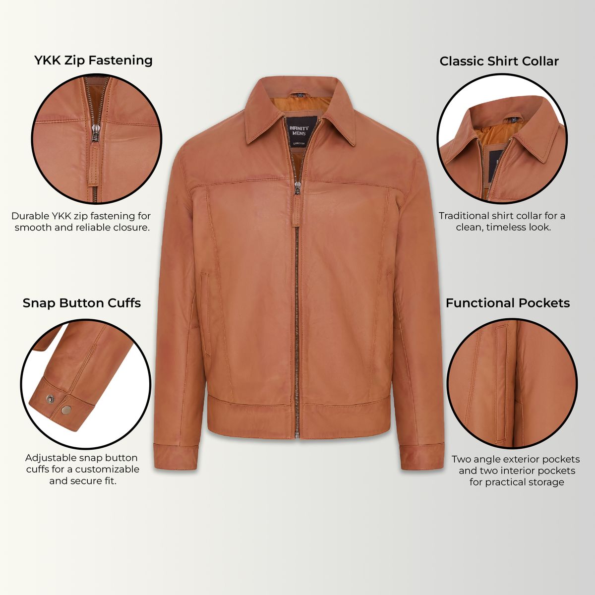 Retro-Klassiker Harrington Lederjacke