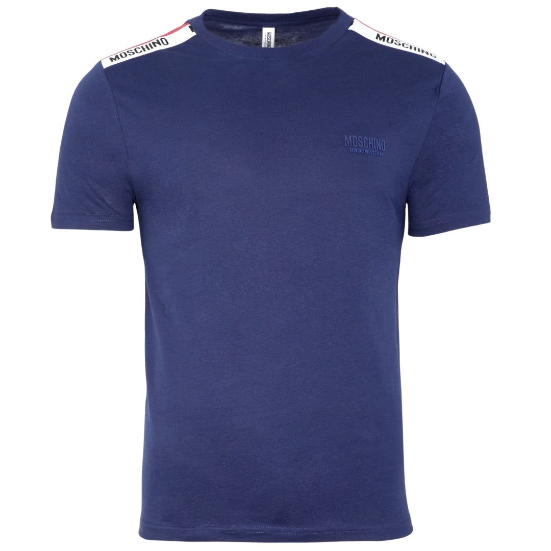T-Shirt mit Logo-Band an der Schulter