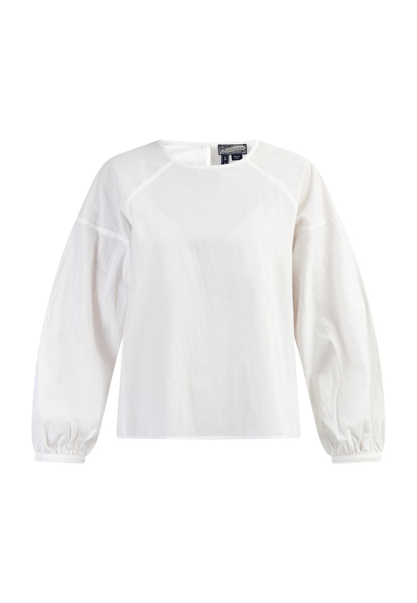 Dreimaster Bluse Damen Wollweiß