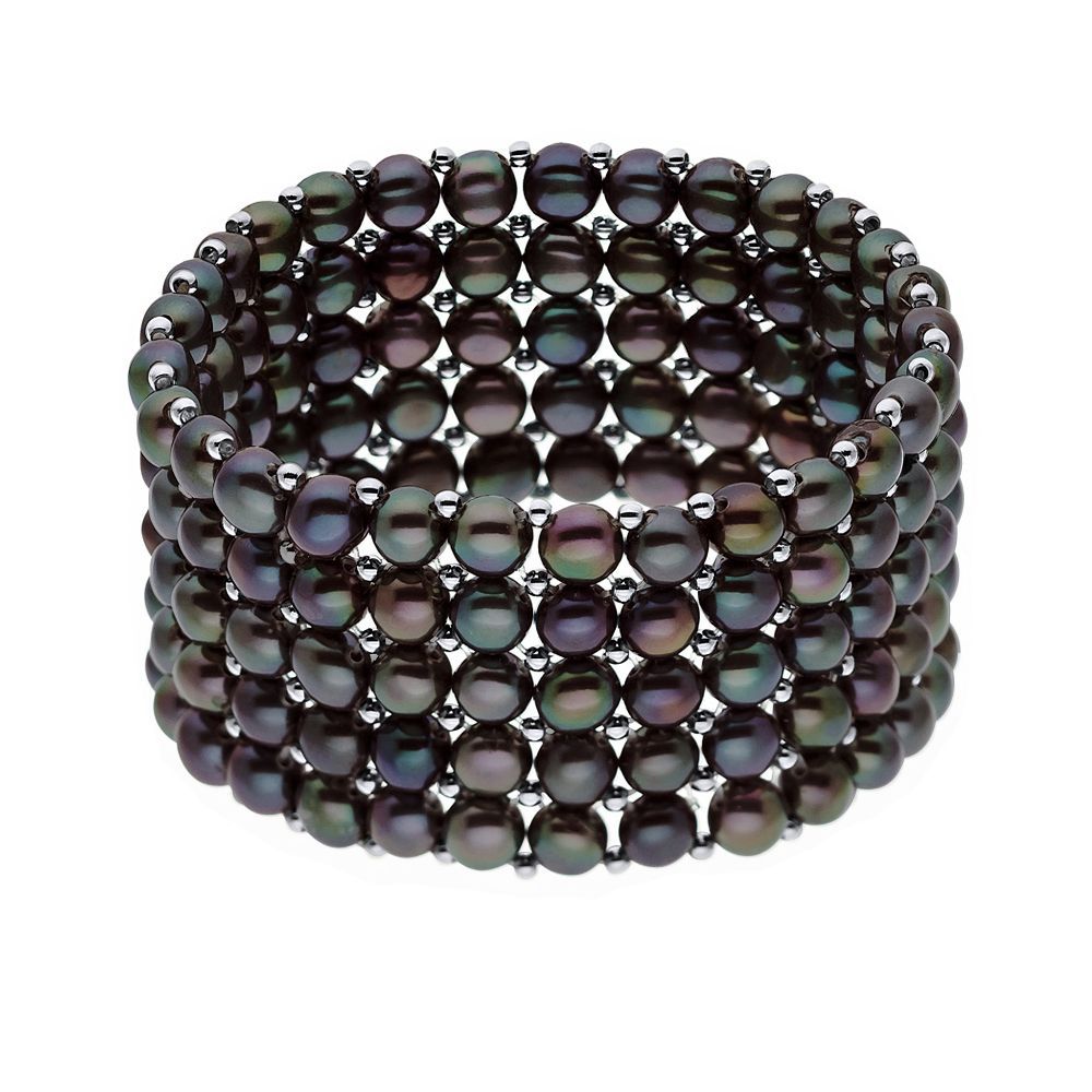 Elegantes mehrreihiges Perlenarmband
