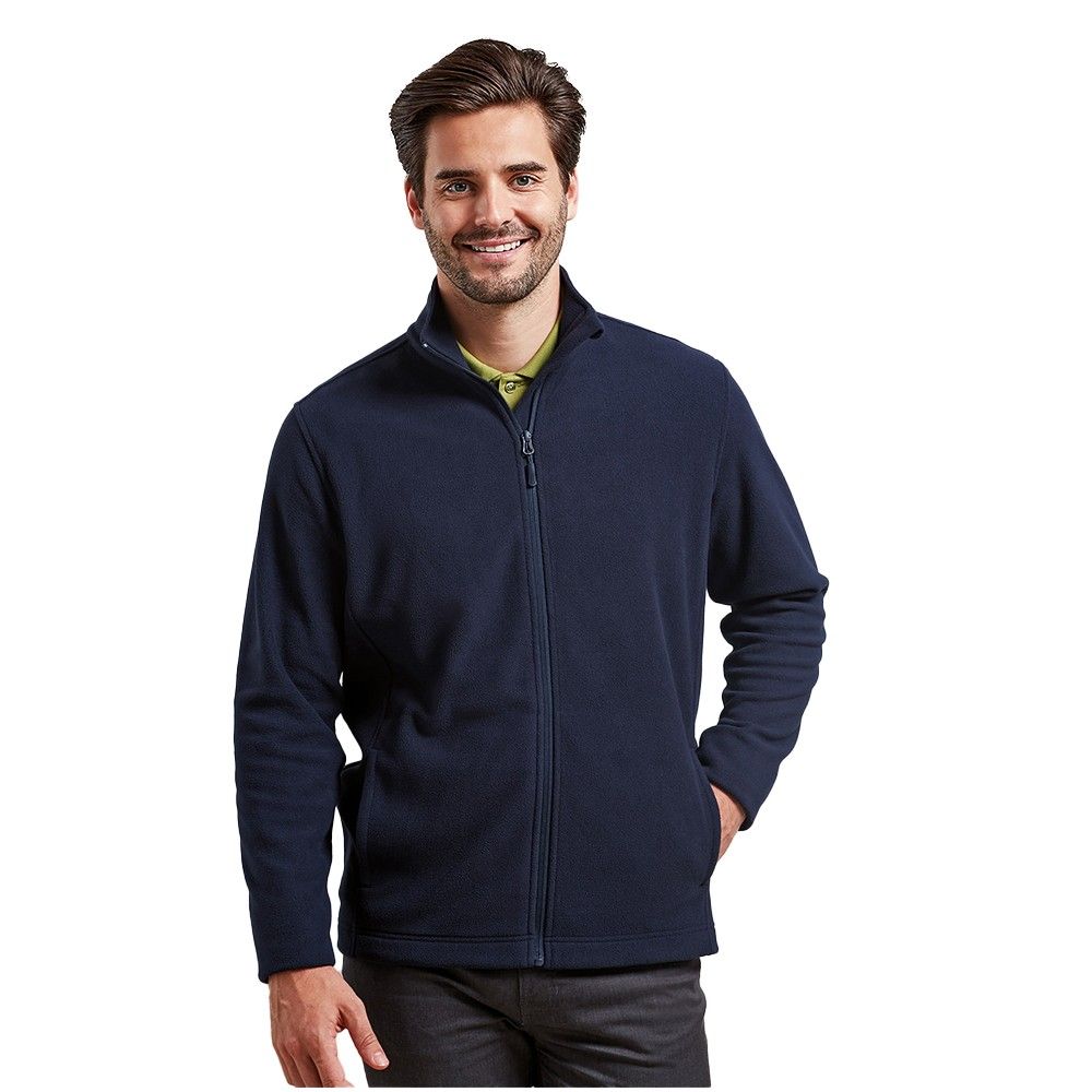 Microfleece-Jacke mit Kadettkragen