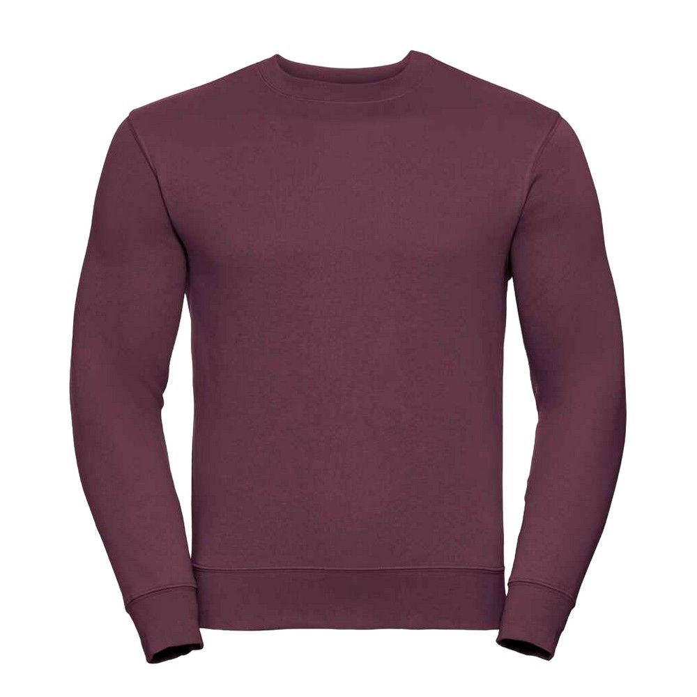 Klassisches burgunderrotes Herren Sweatshirt mit Rundhalsausschnitt