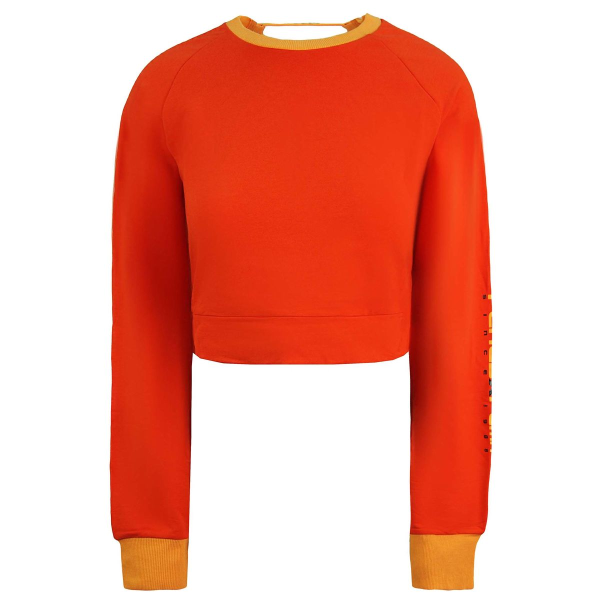 Verkürztes Raglanärmel-Sweatshirt mit Logo