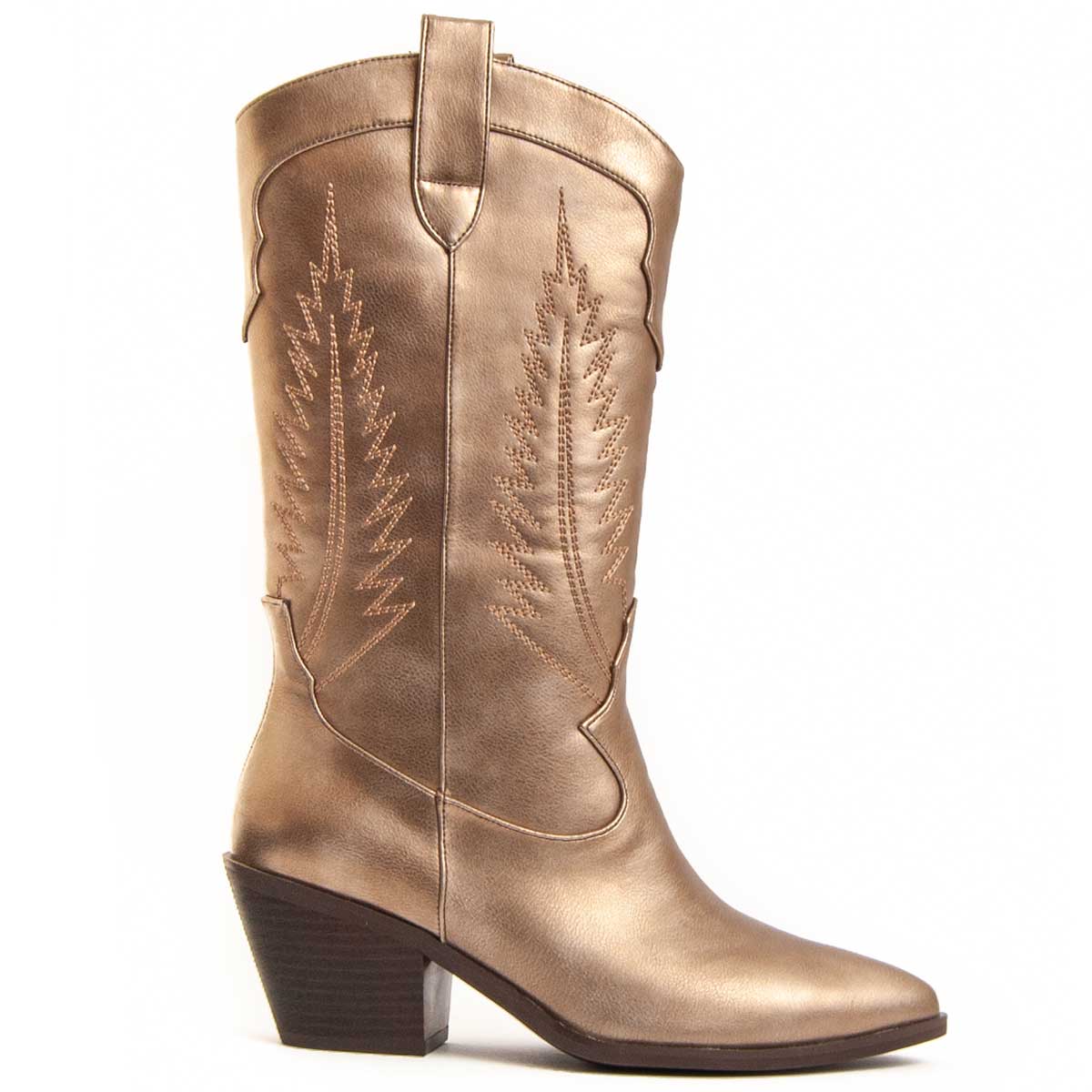 Goldene Metallic Cowboystiefel