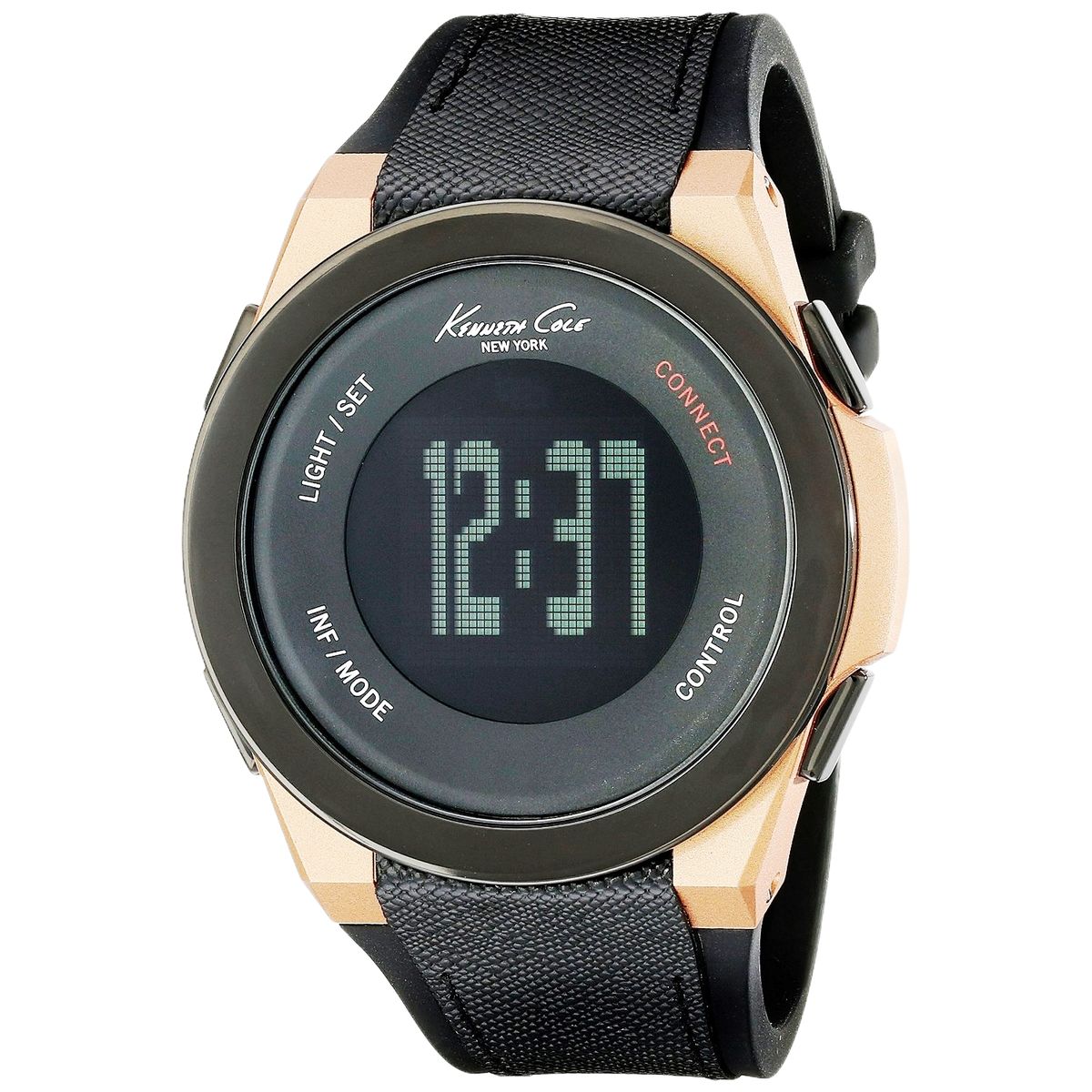 Digitale Herren Smartwatch mit schwarzem Armband