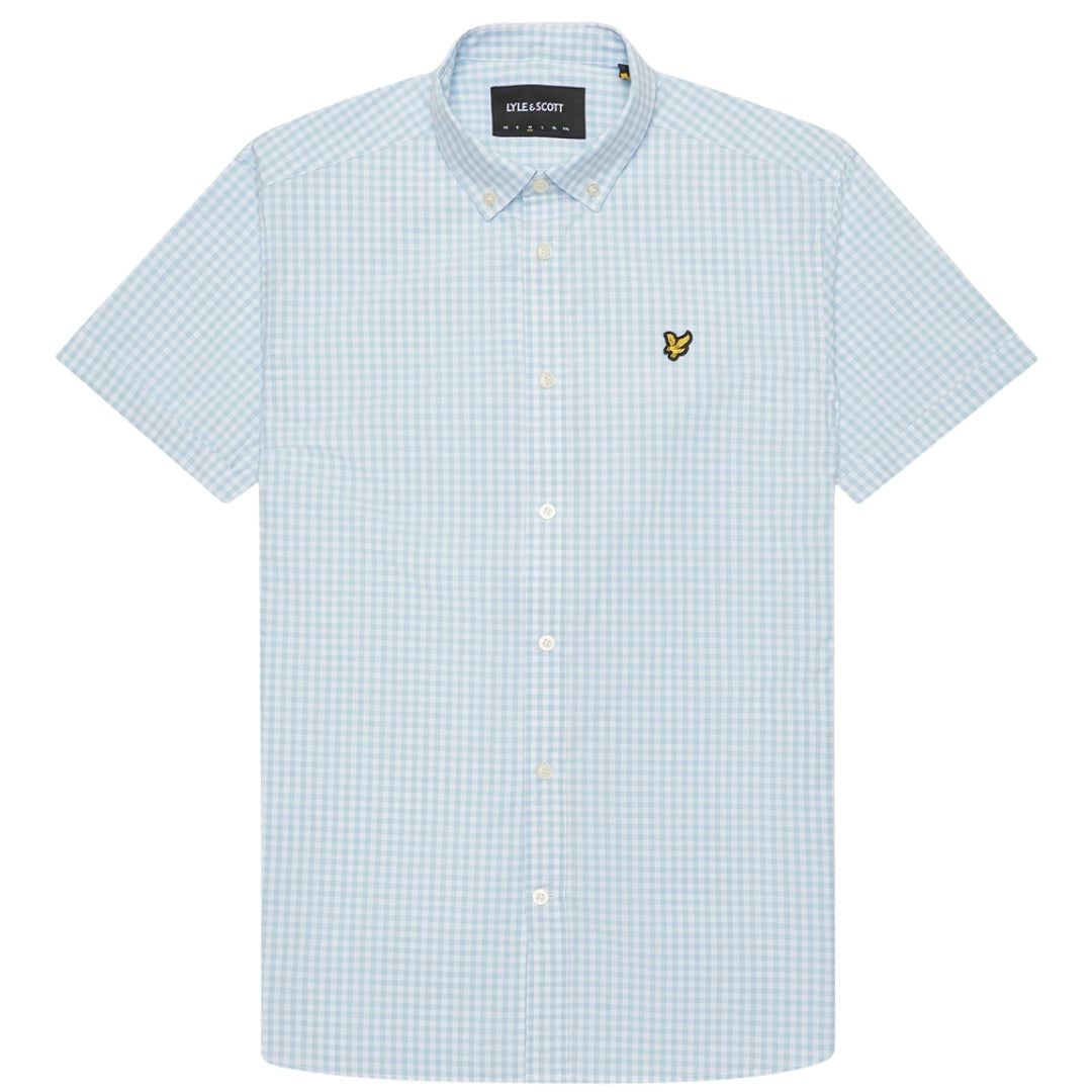Gingham Kurzarm Button-Down Hemd