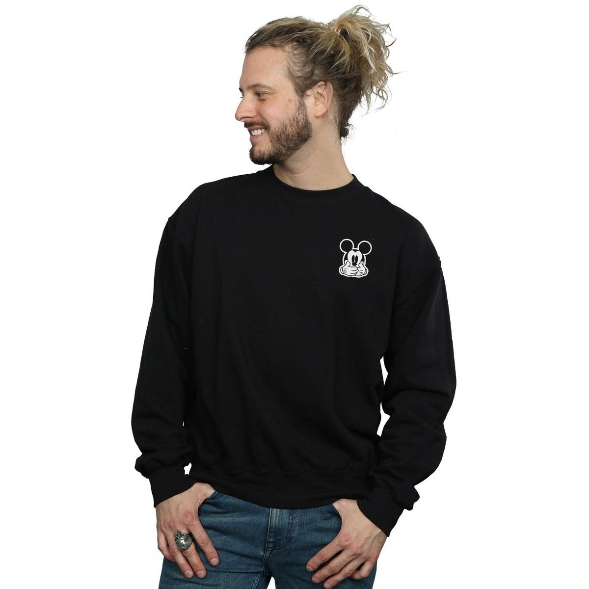 Mickey Mouse Grafik Fleece Sweatshirt