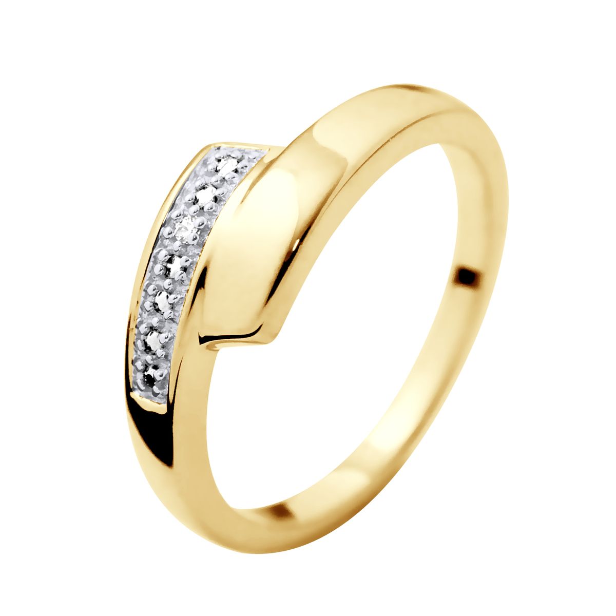 Eleganter Goldring mit Diamantakzent