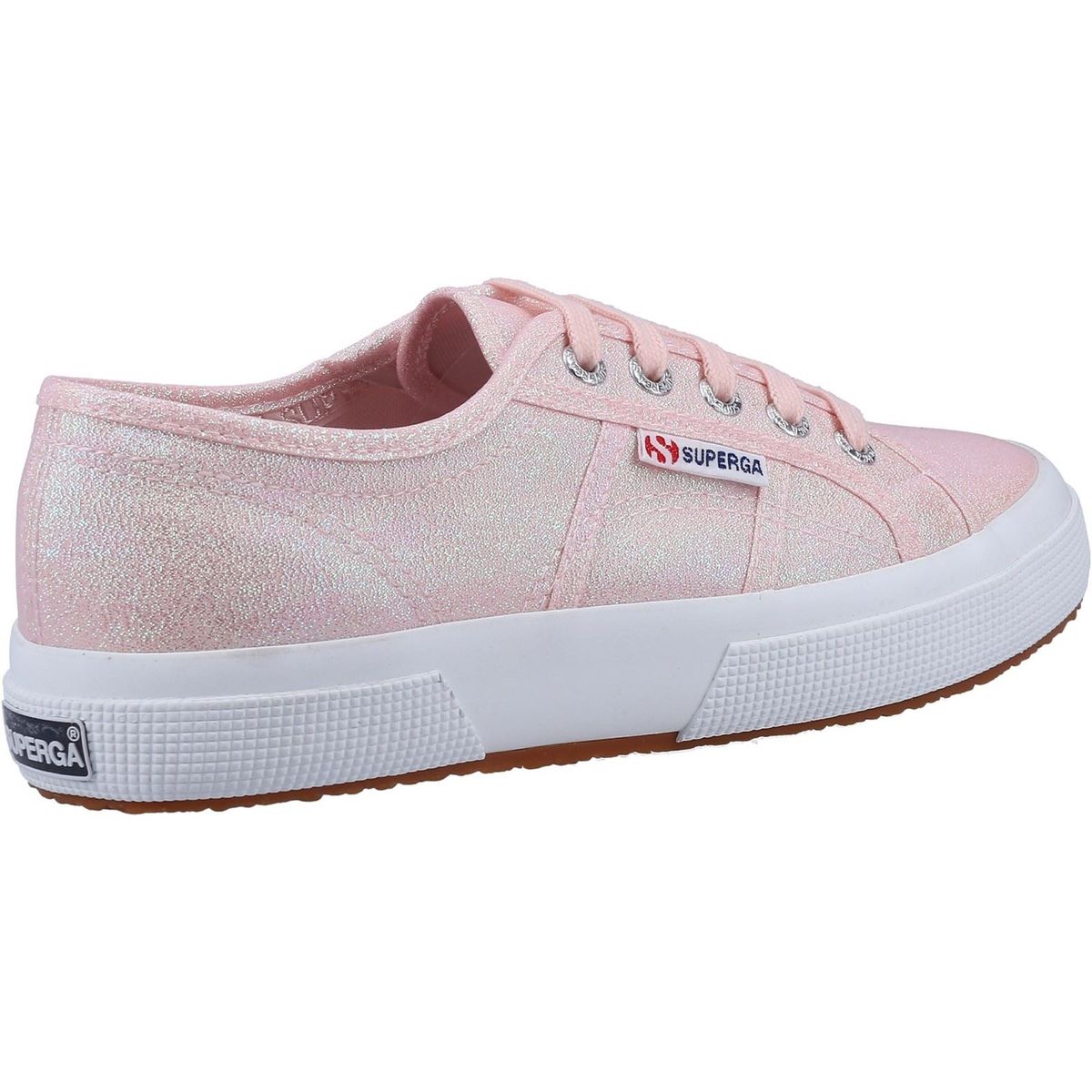 Glänzende Lamé Low-Top Sneaker